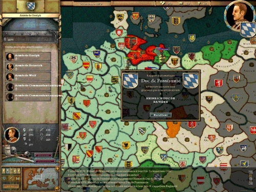 Possedere o controllare dei territori puo' permettere di creare un nuovo titolo, nello specifico il titolo di duca di Pomerania.