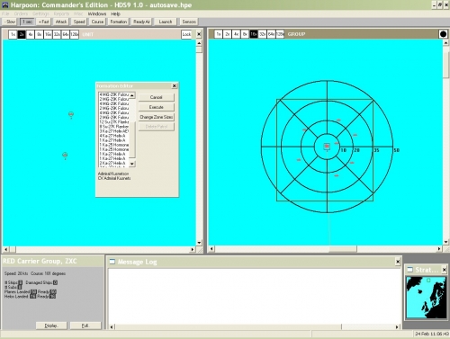 Il formation editor in azione. Basta un click per pattugliare le aree di mare intorno alla mia flotta.