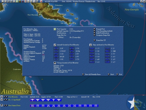 Dettagli sulla base di Port Moresby