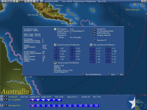 Dettagli sulla base di Port Moresby