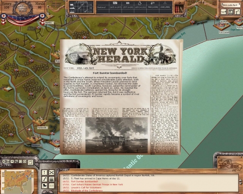 Fort Sumter bombardato: il gioco si fa duro