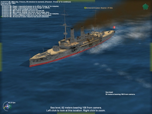 L’ incrociatore corazzato Asama sta per essere colpito da un siluro...