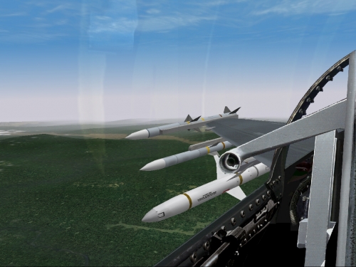 Missili aria-aria e un AGM-88 HARM antiradar