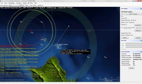 come potete vedere la grafica di CMANO, mappa a parte, è minimalista.