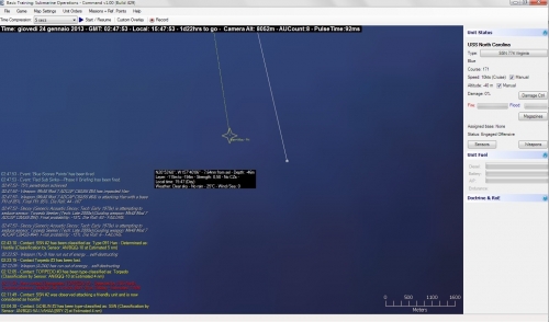 il gioco non è molto coinvolgente dal punto di vista visuale: un sottomarino nemico esplode lasciando una semplice "stella" sullo schermo e dei messaggi rossi sul log