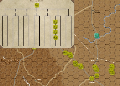 Desert Storm 1991: dettaglio dei 3 reggimenti e del quartier generale che formano l'82esima divisione aviotrasportata americana.